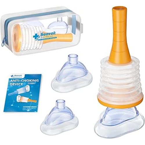 Senvok Anti Choking Device, FSA HSA Eligible, Choking Rescue Device for Kids and Adults, Portable Airway Suction Device, Heimlich Device for Home & Travel First Aid Kit