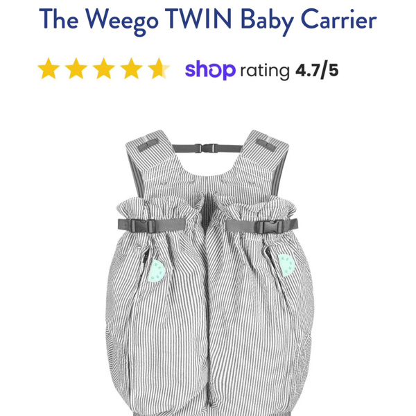 The Weego TWIN Baby Carrier