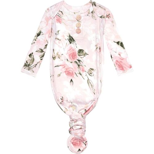 Posh Peanut Knotted Newborn Gown - Newborn Gowns For Girls