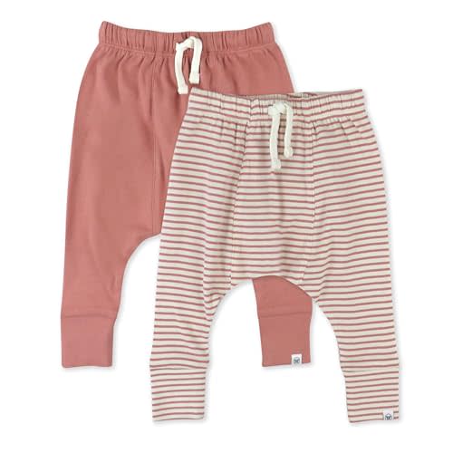 HonestBaby Multipack Honest Pants Joggers Pull on 100% Organic Cotton for Infant Baby and Toddler, Boys, Girls, Unisex