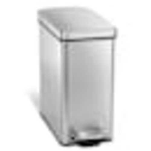 simplehuman 10 Liter Brushed Steel Indoor Step Trash Can in the Trash Cans department at Lowes.com
