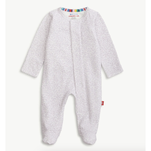 lilac foliage organic cotton magnetic footie – Magnetic Me