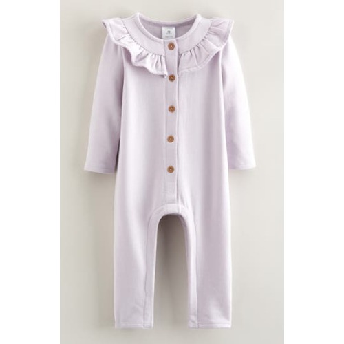 Ruffle Fleece Romper, 3M