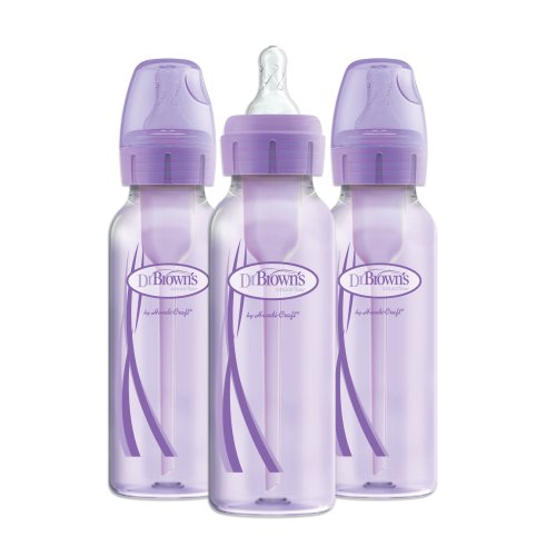 Baby Bottles Options+ Narrow Baby Bottle, Lavender, 8 Ounce, 3 Pack