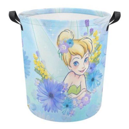 Laundry Hamper Cute Tinkerbell Laundry Baskets Large Girls Boys Kid Clothes Hampers Organizer Hamper Dirty Clothes 14“x17"