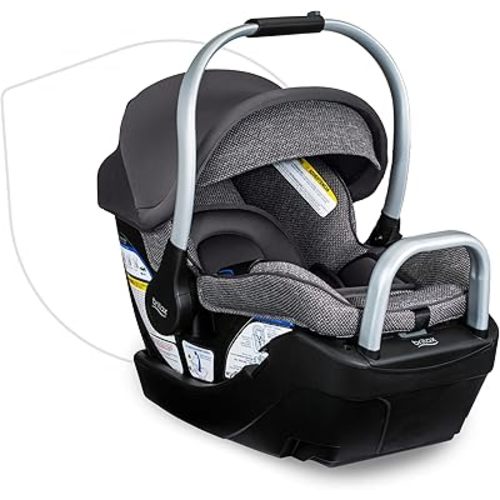 Britax Willow SC Infant Car Seat, Rear Facing Car Seat with Alpine Base, ClickTight Technology, RightSize System, Pindot Stone