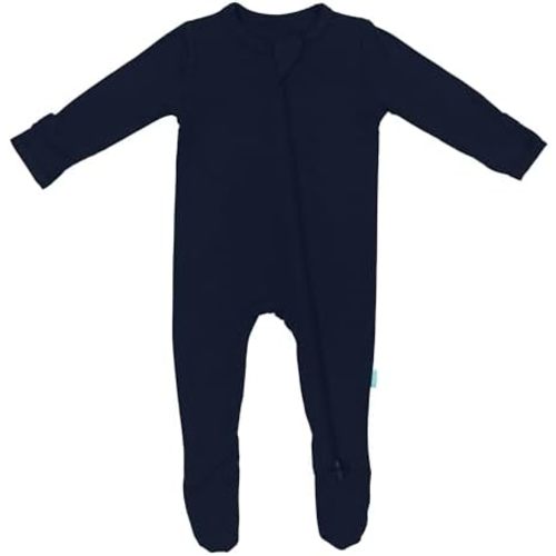 Baby Zipper Footie Pajamas, Supersoft Bamboo Rayon Baby Footed Pjs Boy Girl 0-3-6-9-18-24 Month Coverall Sleepers
