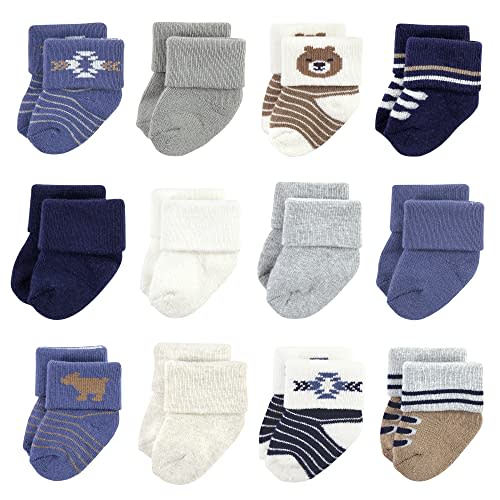 Hudson Baby Baby Girls' Cotton Rich Newborn and Terry Socks