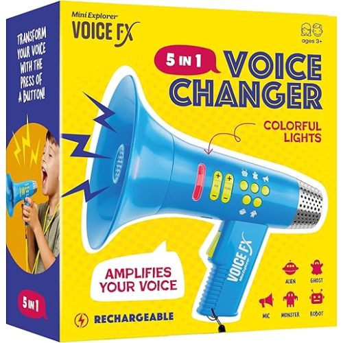 Mini Explorer Voice Changer for Kids for Kids - Voice Changing Device for Boys & Girls Ages 3-8+ Olds Birthday Gifts for 3, 4, 5, 7, 8 Year Old Boy - Toys Gift Ideas for Kid, Toddler