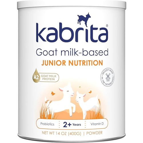 Kabrita Junior Goat Milk Powder for Kids - Easy to Digest Powdered Goat Milk Ages 2-7 - Immunity Boosting Containing Vitamin C, D, E, Protein & Calcium - Non-GMO Gentle on Sensitive Tummies - 14Oz