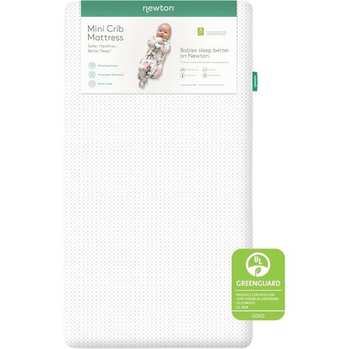Newton Baby Mini Crib Mattress 24" x 38" - Ultra-Breathable Proven to Reduce Suffocation Risk, 100% Washable - Removable Cover Included, GREENGUARD Gold