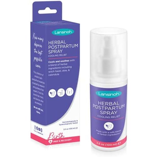 Lansinoh Herbal Perineal Spray Postpartum Essentials, 3.5 Ounces