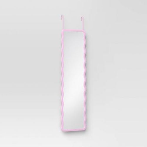Wavy Over The Door Mirror Pink - Room Essentials™