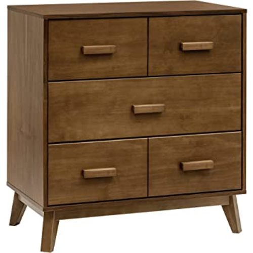 Babyletto Scoot 3-Drawer Changer Dresser with Removable Changing Tray in Natural Walnut, Greenguard Gold Certified