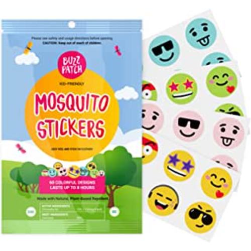 Amazon.com: BuzzPatch Mosquito Patch Stickers for Kids (60 Pack) - The Original All Natural, Plant Based Ingredients, Non-Toxic, DEET Free, Citronella Essential Oil Insect Patch, for Toddlers, Kids : Health & Household