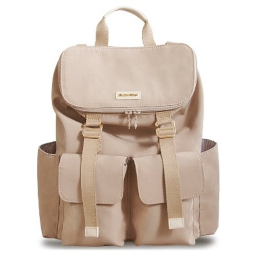 Houndstooth Diaper Backpack-Khaki