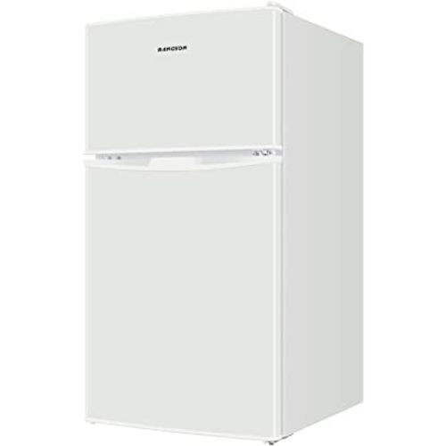 BANGSON Mini Fridge with Freezer and 2 Door Small Refrigerator Combo, 3.2 CU.FT, For Home, Office, Dorm, Garage or RV, (White)