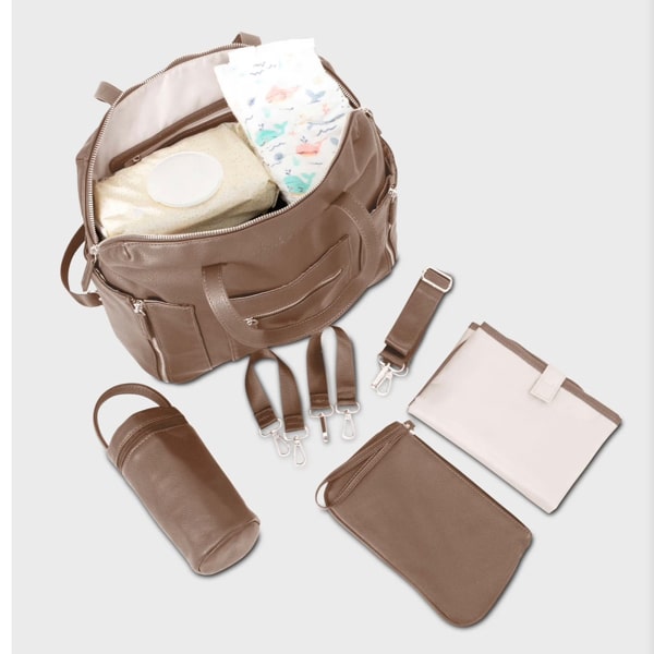 Chic Convertible Diaper Bag - Backpack to Tote - Best Designer Baby Bag - Vegan Leather - Hannah and Henry