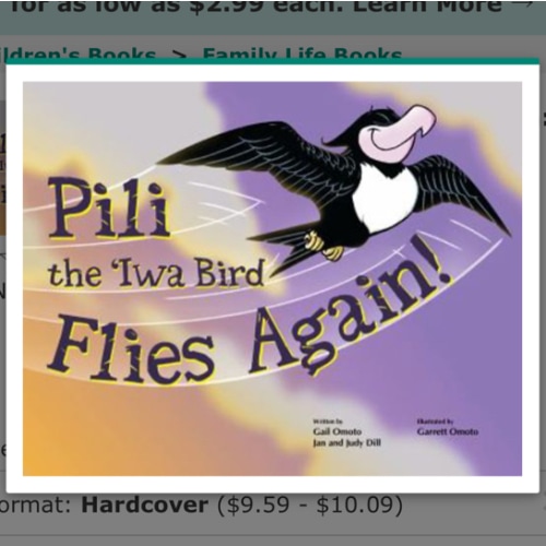 Pili the Iwa Bird flies again book by Gail Omoto