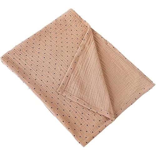 1 Pieces Baby Burp Cloth Layer Soft Absorbent Muslin Swaddle Blankets Newborn Towel for Baby Shower Machine Washable for Sensitive Skin, 85cmx65cm, Type 3