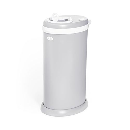 Ubbi Stainless Steel Diaper Pail, Odor Locking, No Special Bag Required, Award-Winning, Registry Must-Have, Gray
