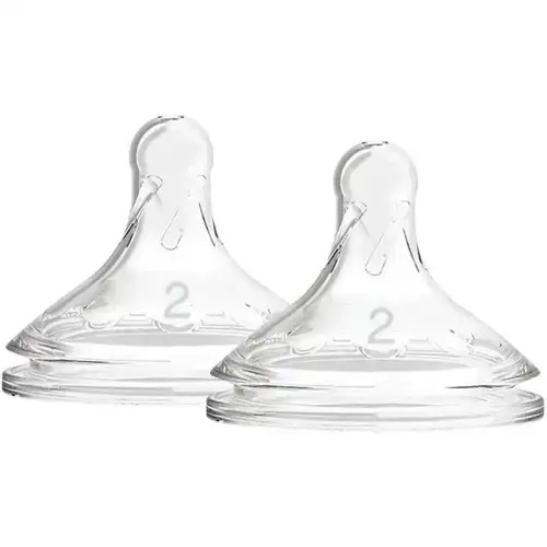 Dr. Brown’s Natural Flow® Narrow Baby Bottle Silicone Nipple, 2-Pack