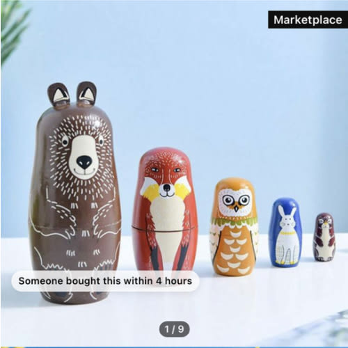 5pcs Set Wooden Russian Nesting Dolls, Christmas, Birthday, Easter And Other Holiday Toys For Children, Gifts For Friends And Family, Home, Office, Wedding, Party Tabletop Decor,Secret Santa,Russian Dolls,Nesting Dolls,Christmas Toys,Christmas Presents,Ru