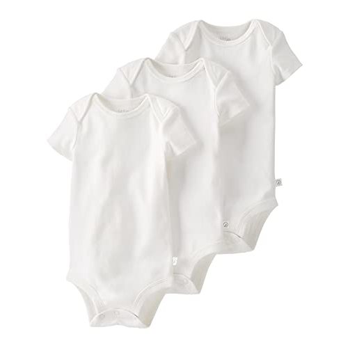 little planet by carter's Baby White Organic Cotton Bodysuits, Pack of 3