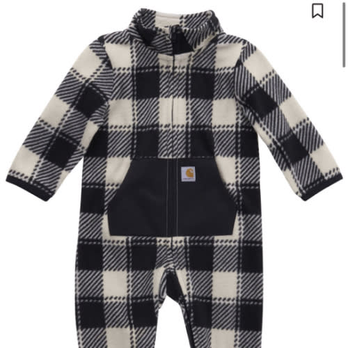 Carhartt Infant Boys' Plaid Print Long Sleeve Onesie