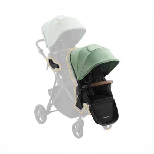 Mockingbird 2nd Seat Kit 3.0, Charcoal with Penny Leather, Sage