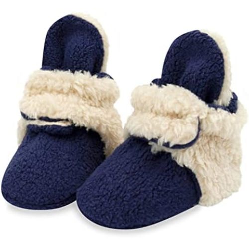 Zutano Unisex Fleece Baby Booties, Two Snap Closure, Newborn to 24 Months