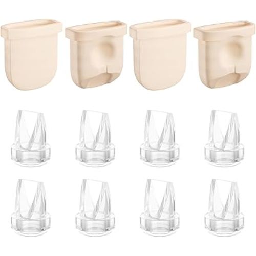 12PCS Duckbill Valves Silicone Diaphragms Compatible with eufy E10/E20/S1/S1 Pro Replacement Parts, Wearable Breast Pump Accessories
