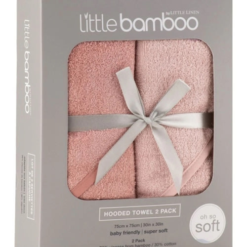 Hooded Towel 2 Pack in Dusty Rose
