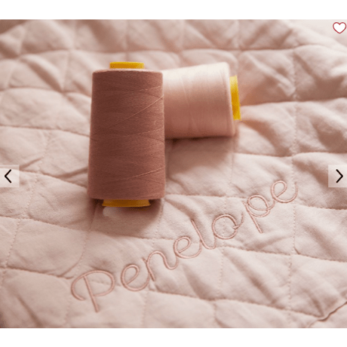 Pink European Linen Baby Quilt | Pottery Barn Kids