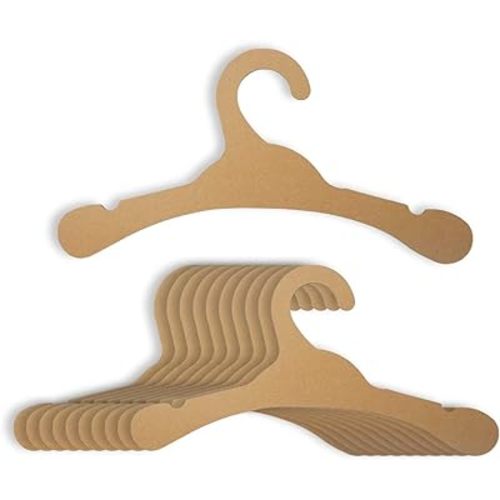 Cardboard Hangers, Environmentally Friendly Cardboard Hangers Baby, 32 Pieces of Baby Hangers, Durable, Wooden Baby Hangers Suitable for Baby Clothes Drying Storage