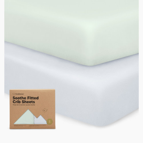KeaBabies Soothe Fitted Crib Sheets - Cove, 2