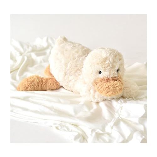 EASELR Weighted Plush Cute Duck Stuffed Animal, Soft White Duck Plush Pillow, Kawaii Hugging Squishy Plush Toy, Gift for Kids