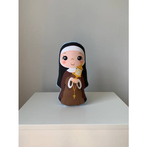 St. Clare of Assisi Stuffed Doll, Saint Gift, Baptism, Catholic Gift, Saint Clare of Assisi Gift, Pillow Doll, St. Clare of Assisi.