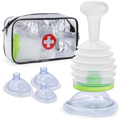 Anti Choking Device Choking Rescue Device,Choking Device for Kids & Adults, Portable Choking Rescue Device Home&Travel Kit,Choke Rescue Device for Kids & Adults with 3 Masks, Strong Suction Heimlich