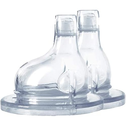 Pura Kiki XL Sipper Spouts - 100% Medical-Grade Silicone, Anti-Colic, Non Plastic Suitable for Babies, Kids, Toddlers, Preschoolers- 2-Pack