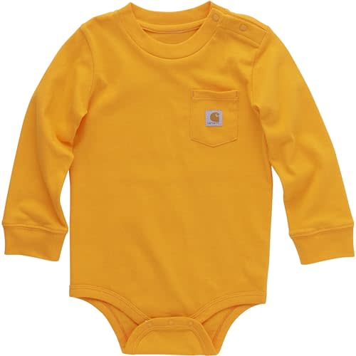 Carhartt Unisex Baby Long-Sleeve Pocket Bodysuit