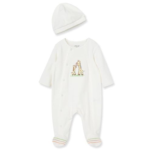 Little Me Clothes for Baby Unisex Gender Neutral Sleeper and Cap Set, 100% Cotton Scratch-Free Tag, Preemie to 9 Months