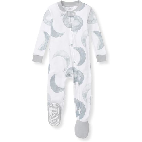 Burt's Bees Baby Boys' Pajamas, Zip-Front Non-Slip Footed Sleeper, Organic Cotton