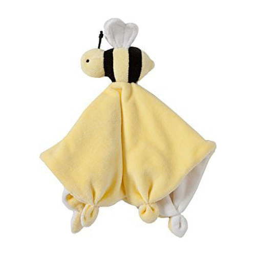 Burt's Bees Baby - Lovey Plush, Hold Me Bee Soother Security Blanket, Organic Cotton (Sunshine Yellow) , 12x12x3 Inch (Pack of 1)