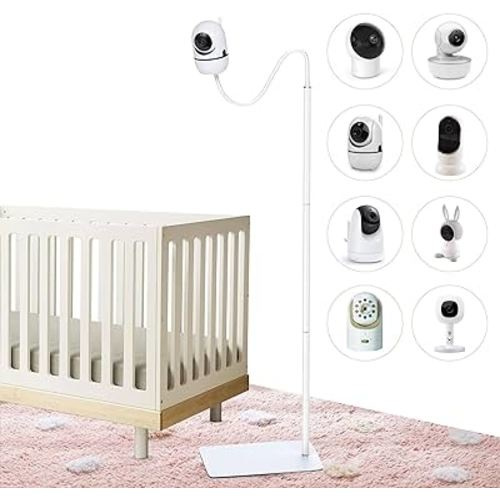 Baby Monitor Floor Stand Holder | Compatible with Infant Optics DXR-8 Pro, Hello Baby, Owlet, Nanit Floor Stand, Motorola, Vava | Baby Monitor Mount Secure, Adjustable & Universal Mount