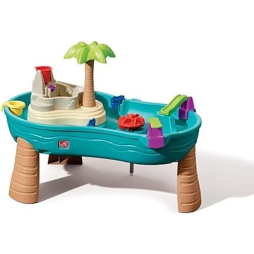 Step2 Splish Splash Seas Water Table, Kids Water Table Activity Sensory Playset, Summer Outdoor Toys, 9 Piece Water Toy Accessories, For Toddlers 1.5+ Years Old, Blue & Purple