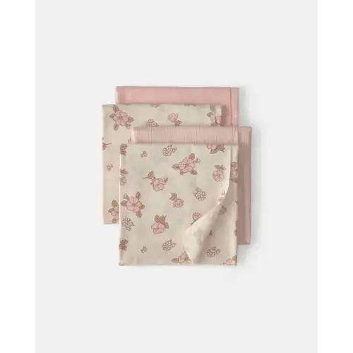 Baby 4-Pack Floral Receiving Blankets - Pink/Ivory | Carter's