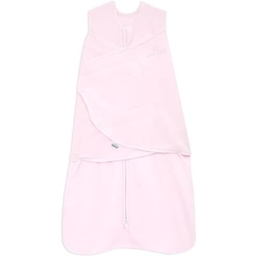 HALO Micro-Fleece Sleepsack Swaddle, 3-Way Adjustable Wearable Blanket, TOG 3.0, Soft Pink, Newborn, 0-3 Months