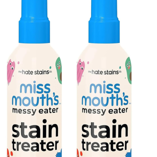 Miss Mouth's Messy Eater Stain Treater Spray - 4oz 2 Pack Stain Remover - Newborn & Baby Essentials - No Dry Cleaning Food, Grease, Coffee Off Laundry, Underwear, Fabric