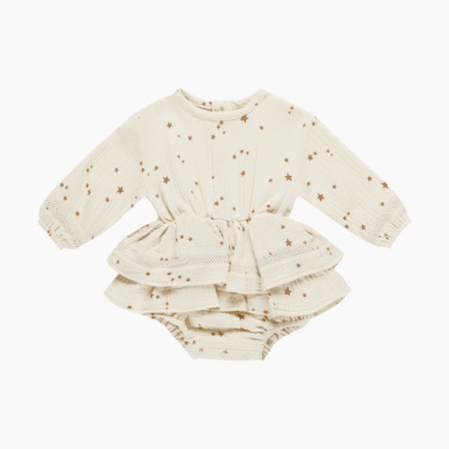 Quincy Mae Rosie Romper - Natural, 3-6 M